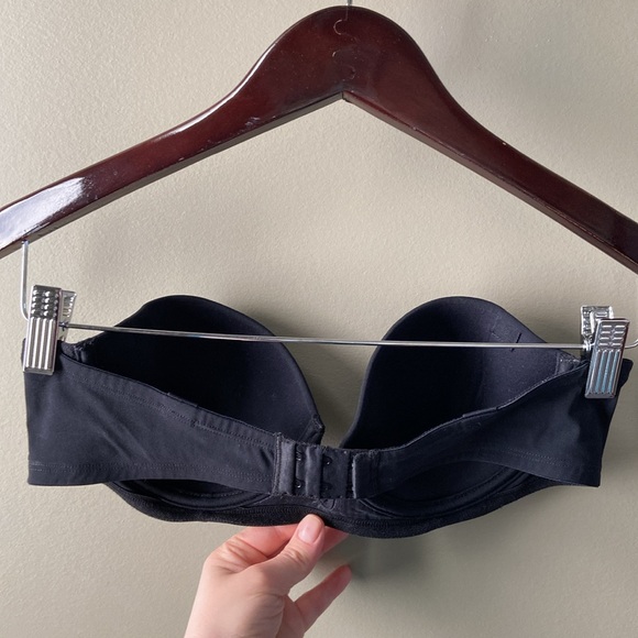 New Calvin Klein 34D 34 D Strapless Plunge Black Bra - Picture 6 of 12